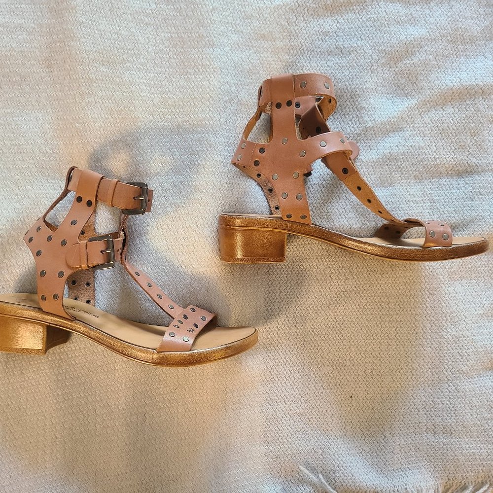 Tan Leather Gladiator Sandals